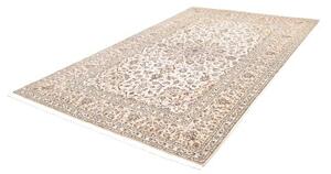 Tappeto Kashan Medaglione Floreale Avorio Blu Scuro 196x312 Cm