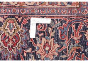 Tappeto Sarough Medaglione Floreale Rosso Blu Scuro 296x402 Cm