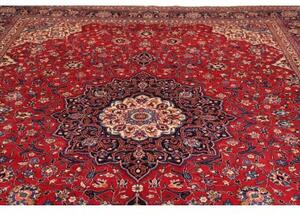 Tappeto Sarough Medaglione Floreale Rosso Blu Scuro 296x402 Cm