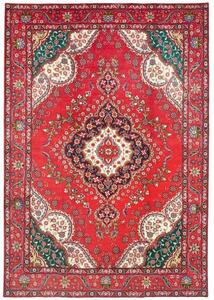 Tappeto Tabriz Medaglione Floreale Rosso Avorio 210x300 Cm