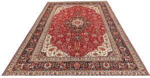 Tappeto Tabriz Stilizzato Rosso Blu Scuro 198x300 Cm