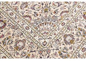 Tappeto Kashan Medaglione Floreale Avorio Blu Scuro 300x403 Cm