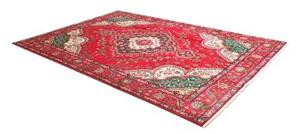Tappeto Tabriz Medaglione Floreale Rosso Avorio 210x300 Cm