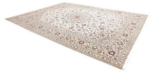 Tappeto Kashan Medaglione Floreale Avorio Blu Scuro 300x403 Cm
