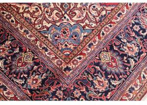 Tappeto Sarough Medaglione Floreale Rosso Blu Scuro 296x402 Cm