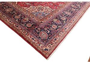 Tappeto Sarough Medaglione Floreale Rosso Blu Scuro 296x402 Cm