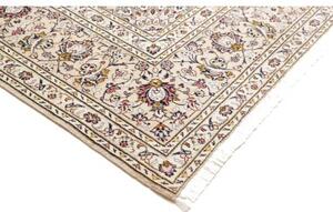 Tappeto Kashan Medaglione Floreale Avorio Blu Scuro 300x403 Cm