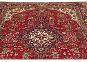 Tappeto Tabriz Stilizzato Rosso Blu Scuro 202x290 Cm