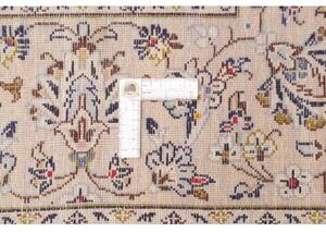 Tappeto Kashan Medaglione Floreale Avorio Blu Scuro 196x312 Cm