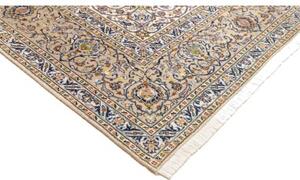 Tappeto Kashan Floreale Avorio Blu 285x392 Cm