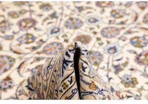 Tappeto Kashan Floreale Avorio Blu 285x392 Cm