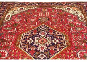 Tappeto Tabriz Stilizzato Rosso Blu Scuro 202x300 Cm