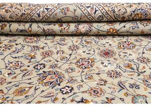 Tappeto Kashan Floreale Verde Salvia Avorio 303x410 Cm
