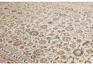 Tappeto Kashan Floreale Verde Salvia Avorio 303x410 Cm