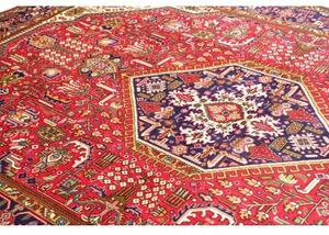 Tappeto Tabriz Stilizzato Rosso Blu Scuro 202x300 Cm
