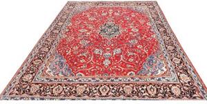 Tappeto Sarough Medaglione Floreale Rosso Blu Scuro 214x310 Cm