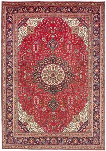 Tappeto Tabriz Medaglione Floreale Rosso Blu Scuro 230x330 Cm