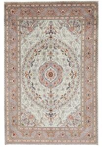 Tappeto Moud Medaglione Floreale Verde Chiarissimo Marrone Ruggine 202x308 Cm