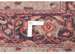 Tappeto Sarough Medaglione Floreale Rosso Blu Scuro 214x310 Cm