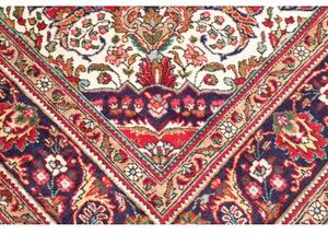Tappeto Tabriz Medaglione Floreale Rosso Blu Scuro 230x330 Cm