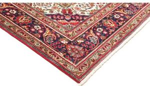 Tappeto Tabriz Medaglione Floreale Rosso Blu Scuro 230x330 Cm
