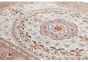 Tappeto Moud Medaglione Floreale Verde Chiarissimo Marrone Ruggine 202x308 Cm