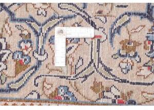 Tappeto Kashan Medaglione Floreale Avorio Blu Cobalto 194x318 Cm