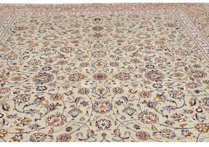 Tappeto Kashan Floreale Verde Salvia Avorio 303x410 Cm