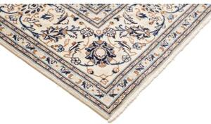 Tappeto Kashan Medaglione Floreale Avorio Blu 200x303 Cm