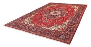 Tappeto Tabriz Medaglione Floreale Rosso Blu Scuro 247x348 Cm