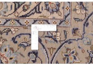 Tappeto Kashan Medaglione Floreale Avorio Blu 273x386 Cm