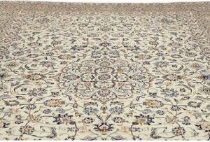 Tappeto Kashan Medaglione Floreale Avorio Blu 273x386 Cm