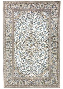 Tappeto Kashan Medaglione Floreale Avorio Blu 200x304 Cm