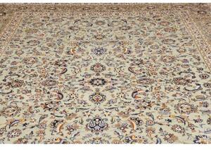 Tappeto Kashan Floreale Avorio Beige 277x380 Cm