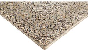Tappeto Kashan Medaglione Floreale Avorio Blu 273x386 Cm