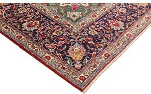 Tappeto Tabriz Medaglione Floreale Rosso Blu Scuro 305x395 Cm