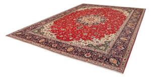 Tappeto Tabriz Medaglione Floreale Rosso Blu Scuro 305x395 Cm