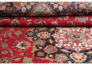 Tappeto Tabriz Medaglione Floreale Rosso Blu Scuro 254x365 Cm