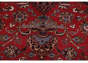 Tappeto Mashad Medaglione Floreale Rosso Blu Scuro 347x487 Cm