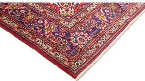 Tappeto Tabriz Medaglione Floreale Rosso Blu Scuro 247x348 Cm