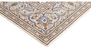 Tappeto Kashan Medaglione Floreale Avorio Blu 200x304 Cm