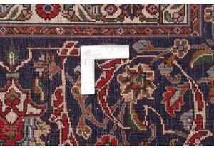 Tappeto Tabriz Medaglione Floreale Rosso Blu Scuro 305x395 Cm