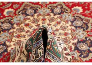 Tappeto Tabriz Medaglione Floreale Rosso Blu Scuro 305x395 Cm