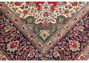 Tappeto Tabriz Medaglione Floreale Rosso Blu Scuro 305x395 Cm