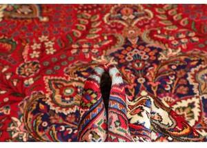 Tappeto Tabriz Medaglione Floreale Rosso Blu Scuro 247x348 Cm