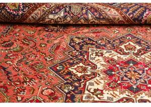 Tappeto Tabriz Stilizzato Rosso Ruggine Blu Scuro 237x348 Cm