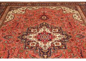 Tappeto Tabriz Stilizzato Rosso Ruggine Blu Scuro 237x348 Cm