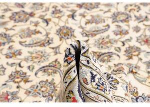 Tappeto Kashan Floreale Avorio Blu Notte 238x343 Cm