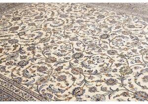 Tappeto Kashan Floreale Avorio Blu 273x378 Cm