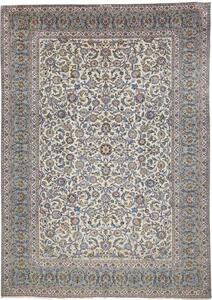 Tappeto Kashan Floreale Avorio Blu 295x408 Cm